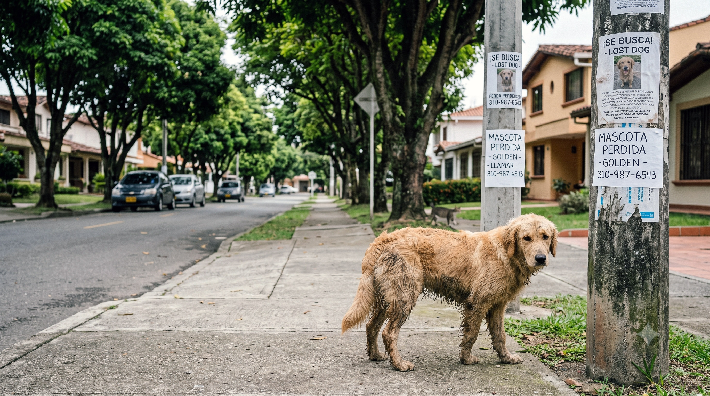 Reunited Golden Retriever